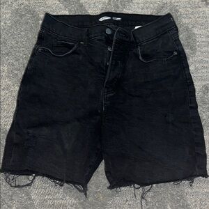 Black Denim Shorts